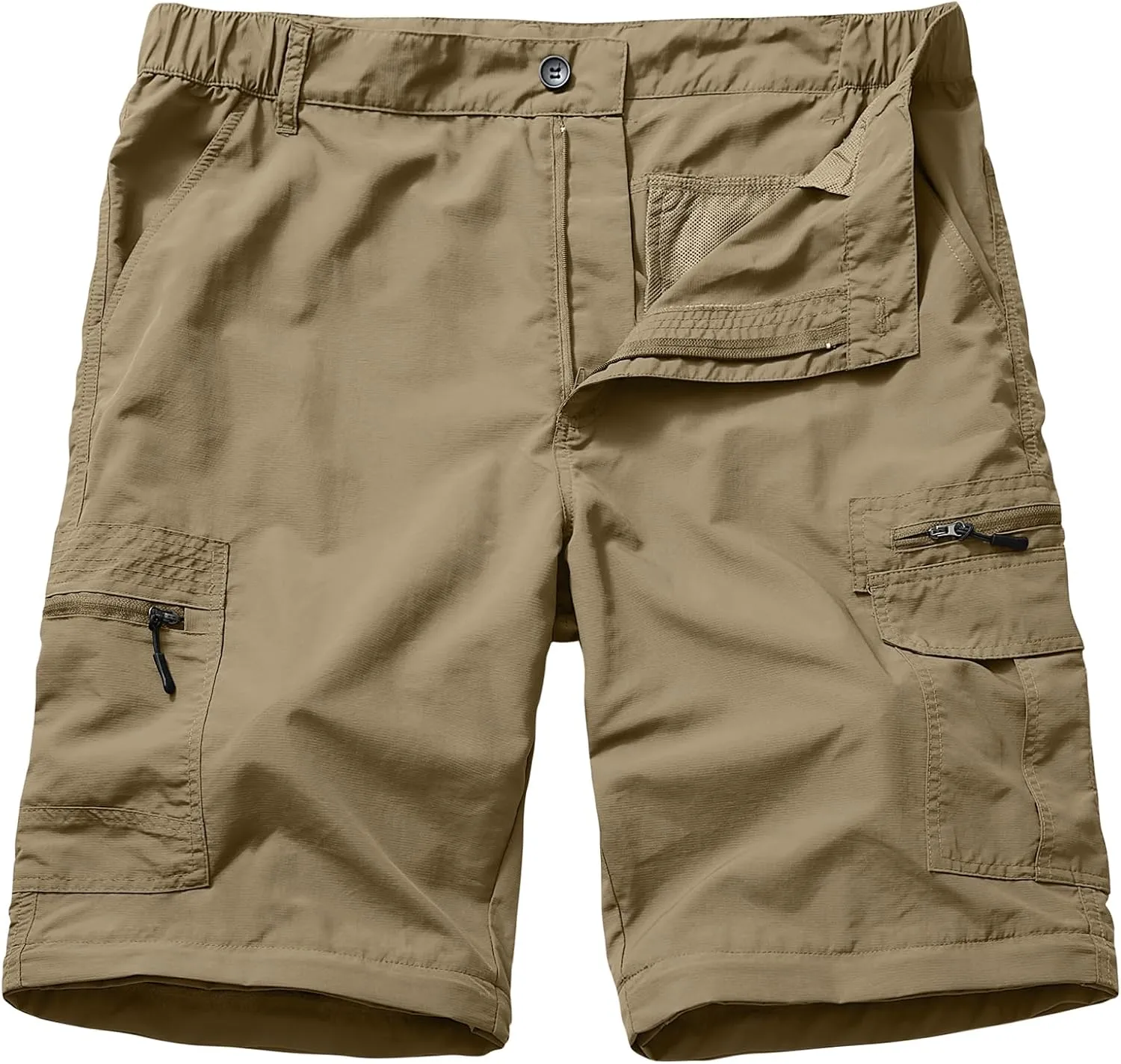 Mens Hiking Pants Convertible Quick Dry Lightweight Fishing Zip Off Safari Pants
