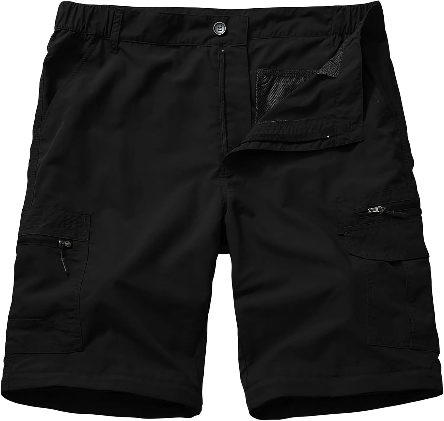 Mens Hiking Pants Convertible Quick Dry Lightweight Fishing Zip Off Safari Pants