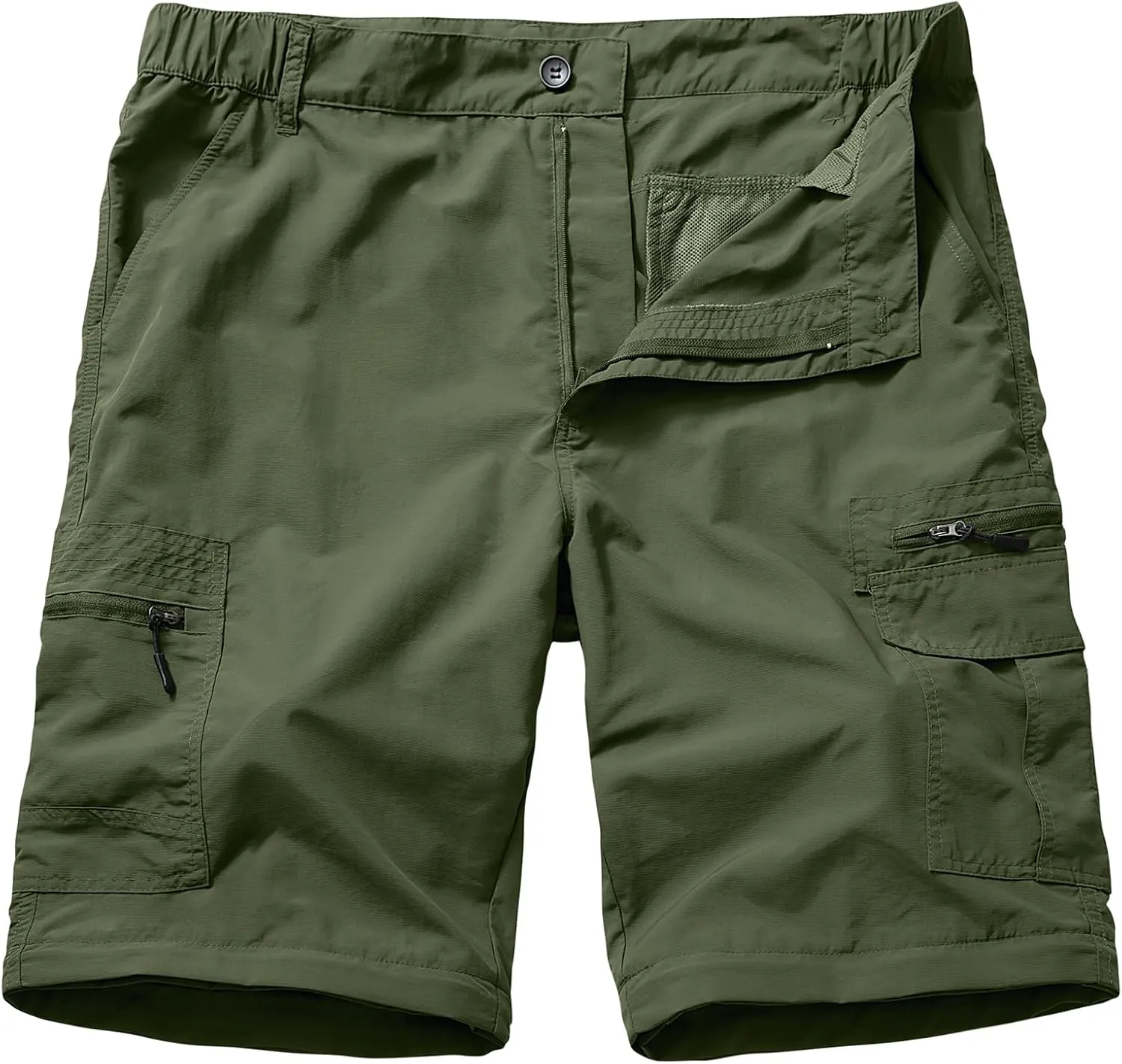 Mens Hiking Pants Convertible Quick Dry Lightweight Fishing Zip Off Safari Pants
