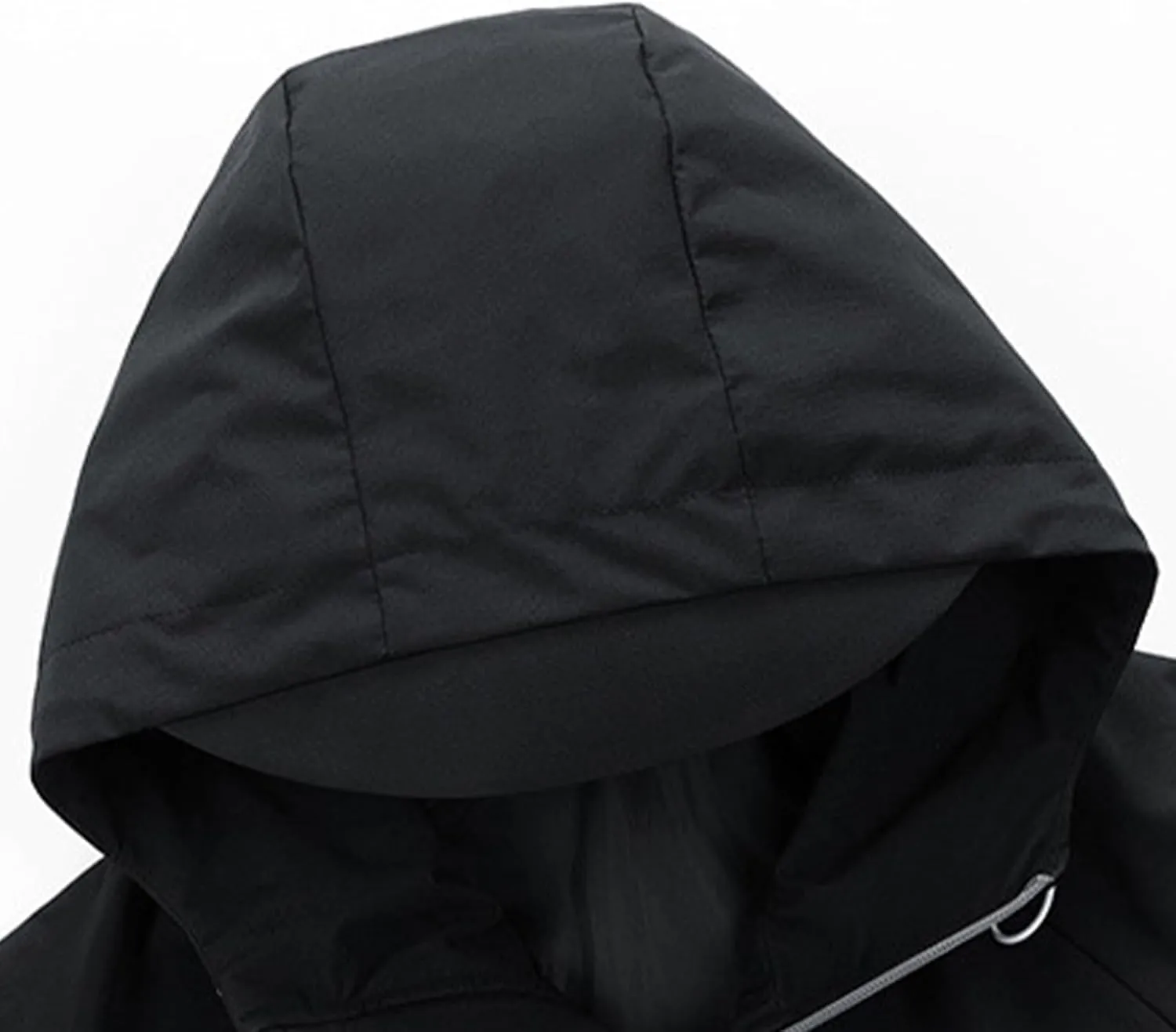 Mens Hooded Jacket Lightweight Windproof Softshell Jackets Full Zip Sports Casual Windbreaker for Travel Hiking