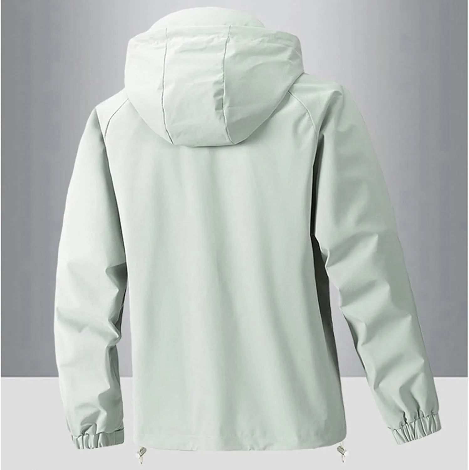 Mens Hooded Jacket Lightweight Windproof Softshell Jackets Full Zip Sports Casual Windbreaker for Travel Hiking
