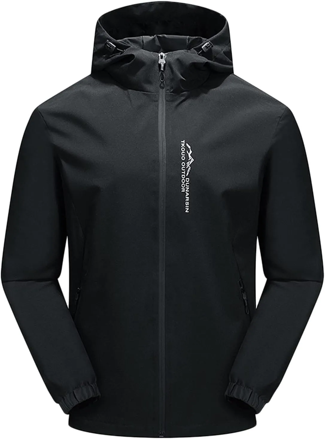 Men's Hooded Softshell Jackets Full Zip Lightweight Outdoor Waterproof Jackets Fall Winter Hiking Coat with Pockets
