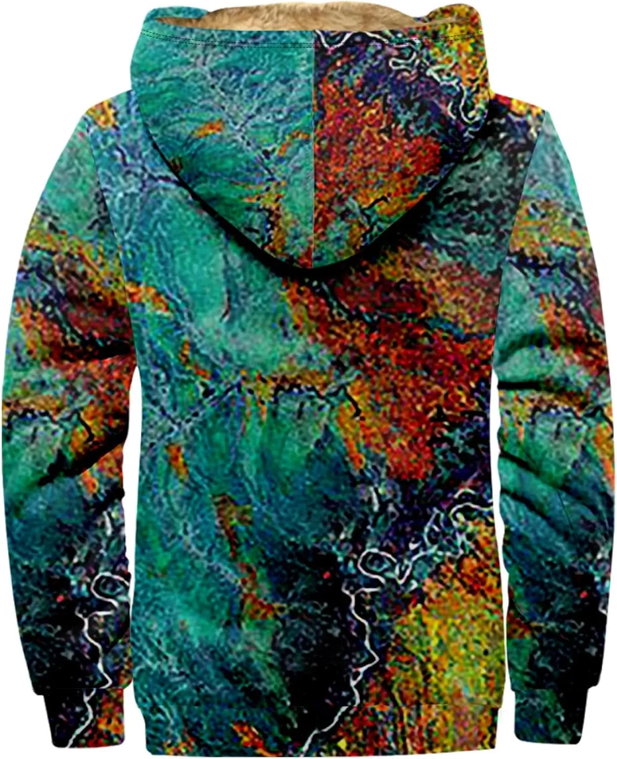 Men's Jacket Oversized Full Zip Hooded Trendy Workout Heavylight Coats