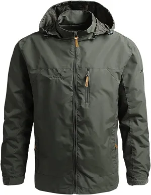 Men's Jacket Rain Windbreaker Cycling Running With Hood Lightweight Jacket, M-5XL