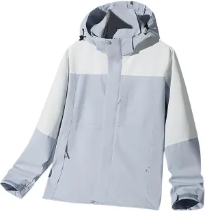 Men's Jacket Windproof Quilted Hooded Jackets Casual Fall Winter Warm Padded Coats Outwear Color Block Windbreakers