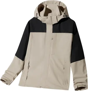 Men's Jacket Windproof Quilted Hooded Jackets Casual Fall Winter Warm Padded Coats Outwear Color Block Windbreakers