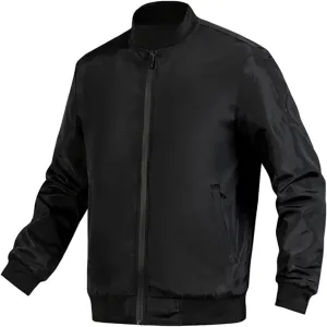 Mens Lightweight Bomber Jacket Full Zip Windbreaker Plaid Lined for Warmth, Casual Long Sleeve Stylish Golf Jacket