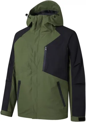 Mens Lightweight Bomber Jacket Waterproof Raincoat for Cycling Running, Zip Up Windproof Outdoor Coat with Pocket