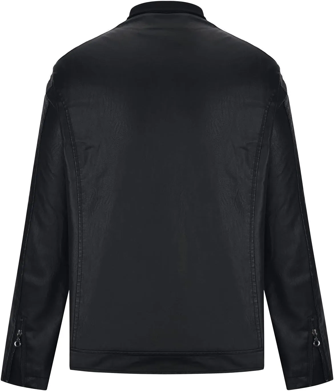 Men's Lightweight Bomber Jacket Zip Up Motorcycle Sherpa Outwear Coat Casual Stand Collar Fleece Lined Leather Jackets