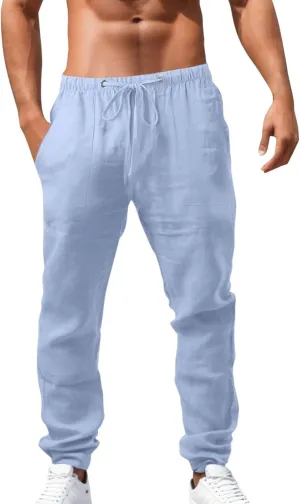 Mens Lightweight Jogging Pant Pull-On Work Joggers Comfort Fit Sport Casual Sweatpant Workout Gym Pants