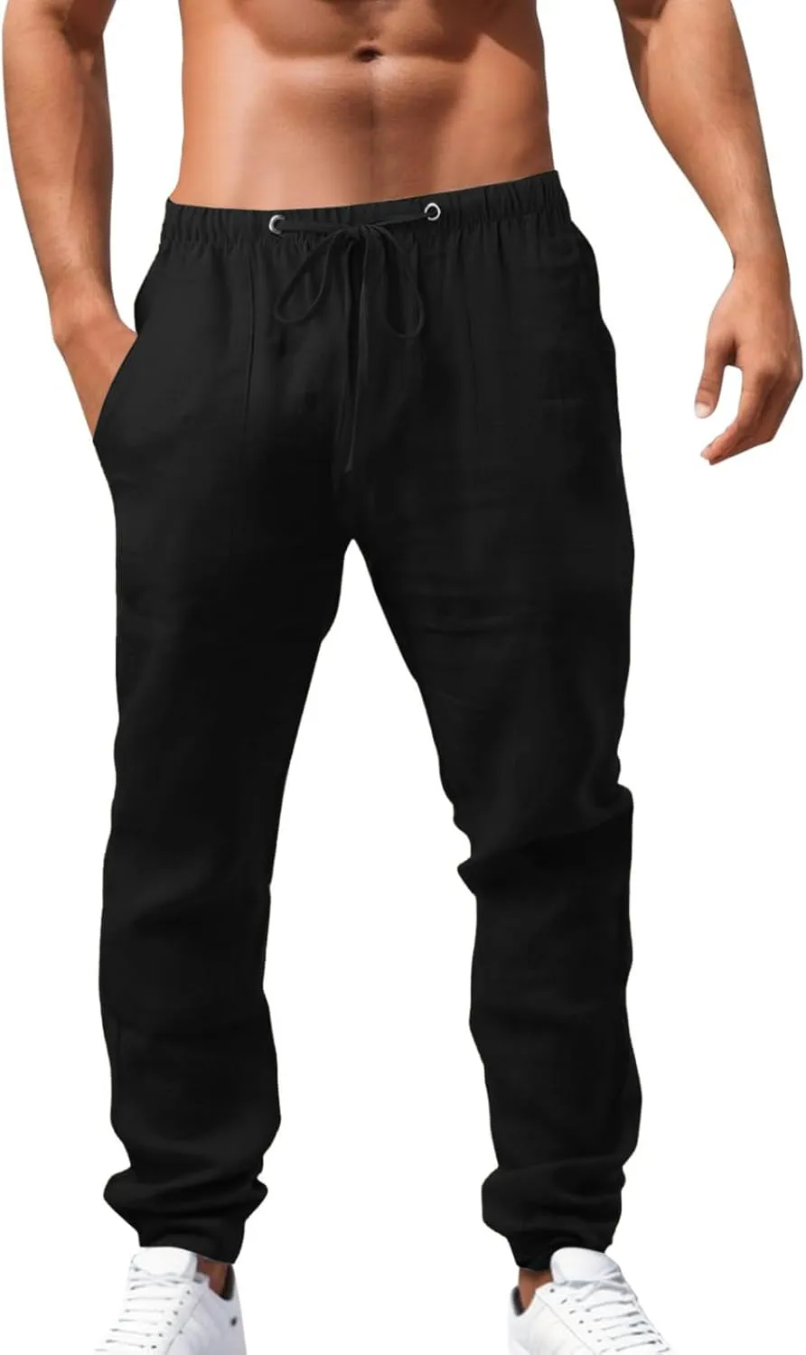 Mens Lightweight Jogging Pant Pull-On Work Joggers Comfort Fit Sport Casual Sweatpant Workout Gym Pants