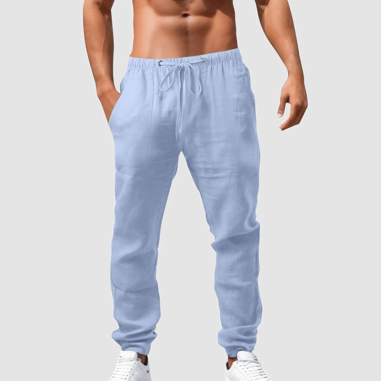 Mens Lightweight Jogging Pant Pull-On Work Joggers Comfort Fit Sport Casual Sweatpant Workout Gym Pants