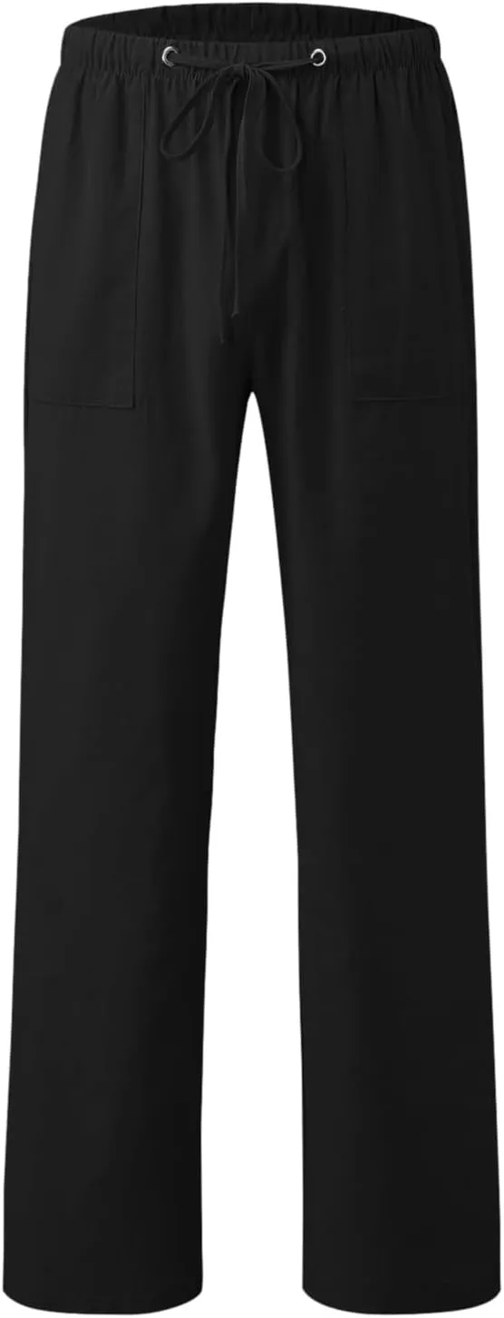 Mens Lightweight Jogging Pant Pull-On Work Joggers Comfort Fit Sport Casual Sweatpant Workout Gym Pants