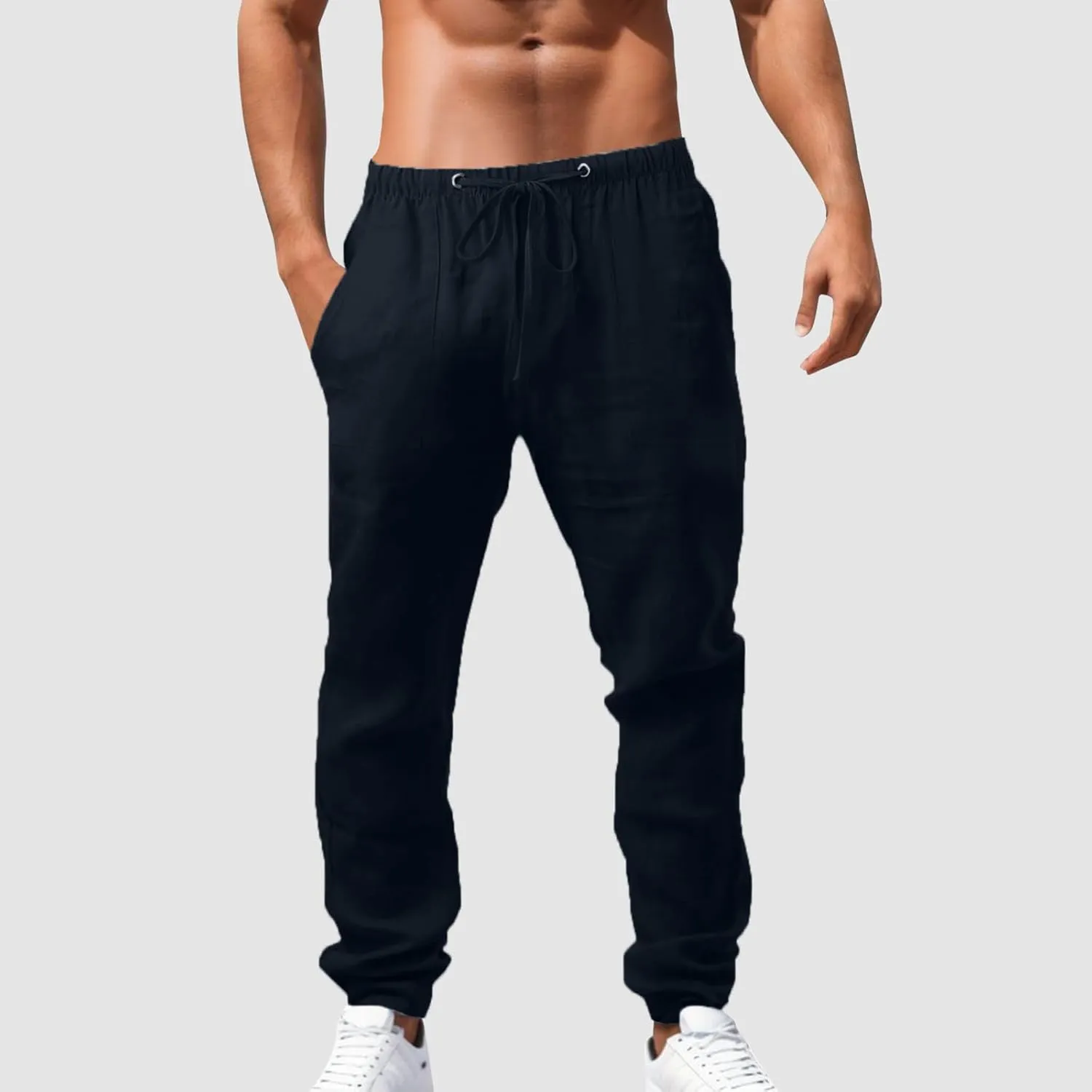 Mens Lightweight Jogging Pant Pull-On Work Joggers Comfort Fit Sport Casual Sweatpant Workout Gym Pants