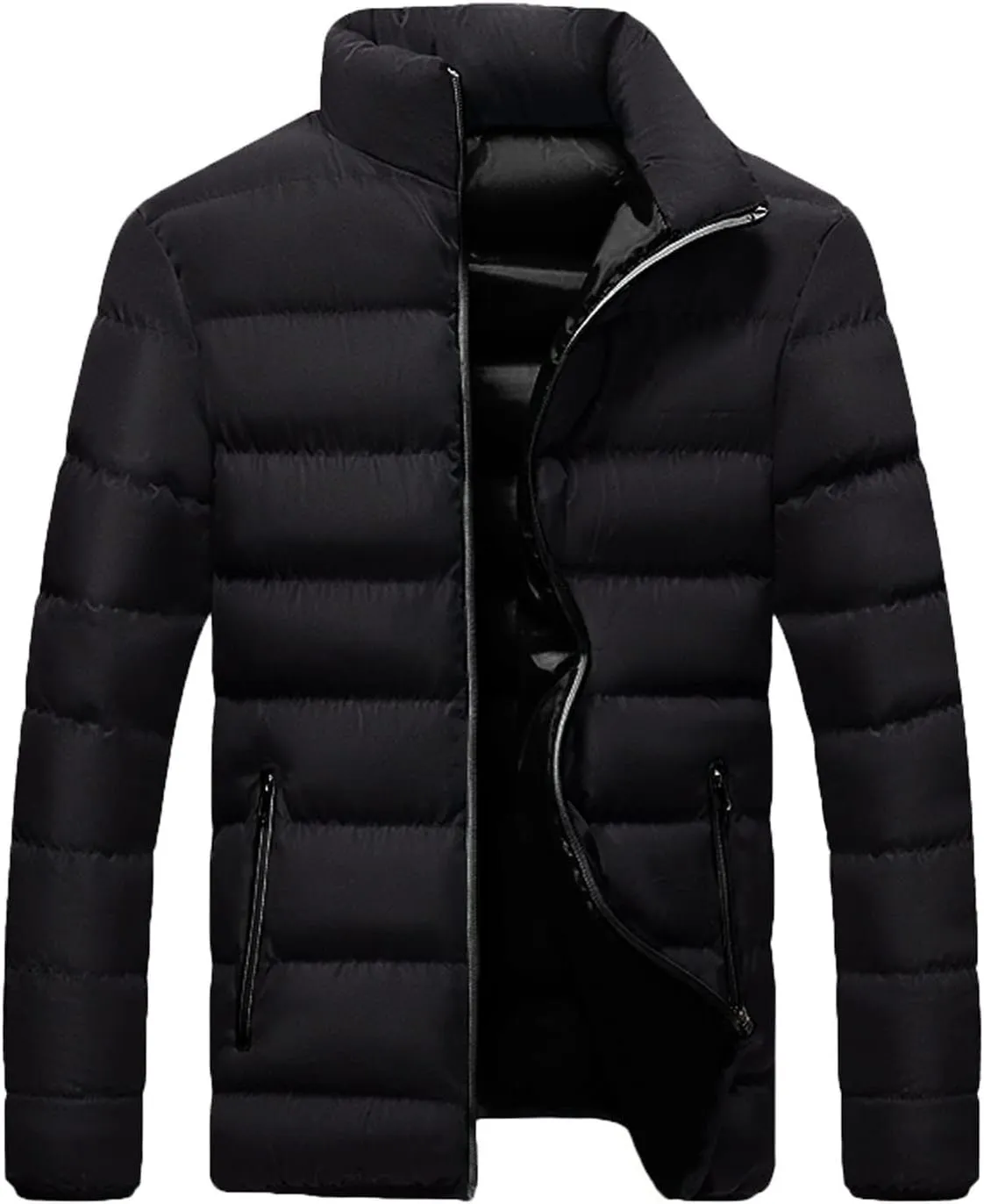 Mens Lightweight Puffer Jacket Packable Winter Warm Down Coat Quilted Insulated Puffy Jackets Plus Size Outerwear