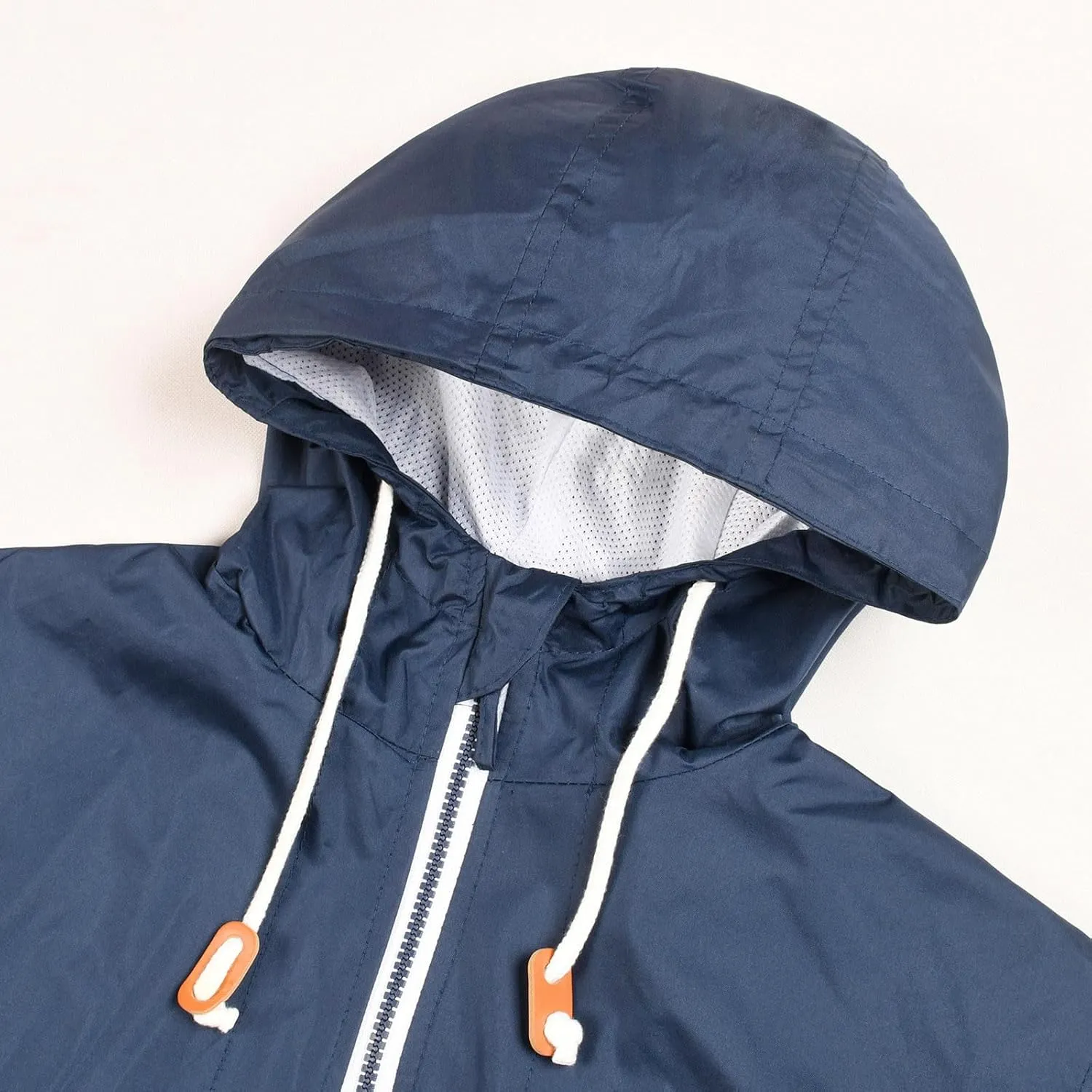 Mens Lightweight Rain Jacket Waterproof Windbreaker Outdoor Adventure Jacket Comfy Soft Shell Hooded Hiking Jacket Coat