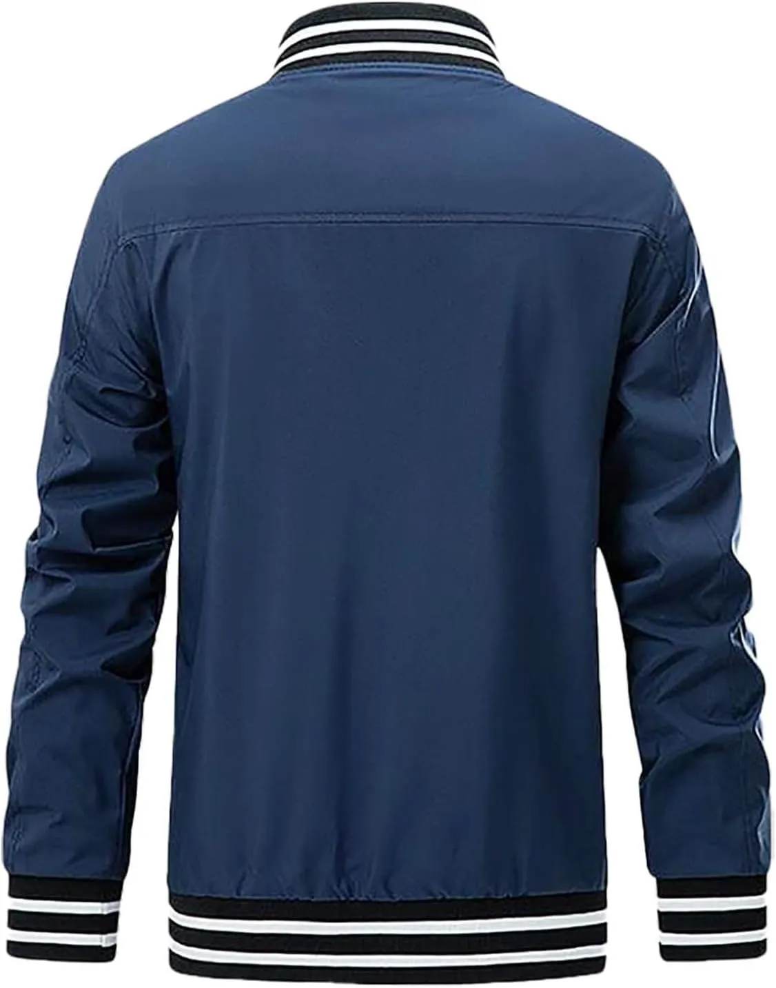 Men’s Lightweight Standard Bomber Jackets Slim Fit Softshell Flight Windbreakers Jacket Coat for Business Solid Color