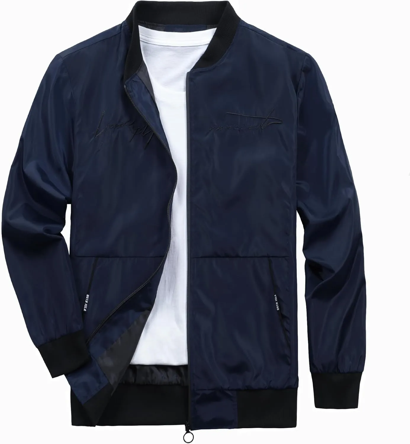 Mens Lightweight Tactical Jacket Bomber Flight Jackets Long Sleeve Zipper Winter Windbreakers Casual Fall Outwear