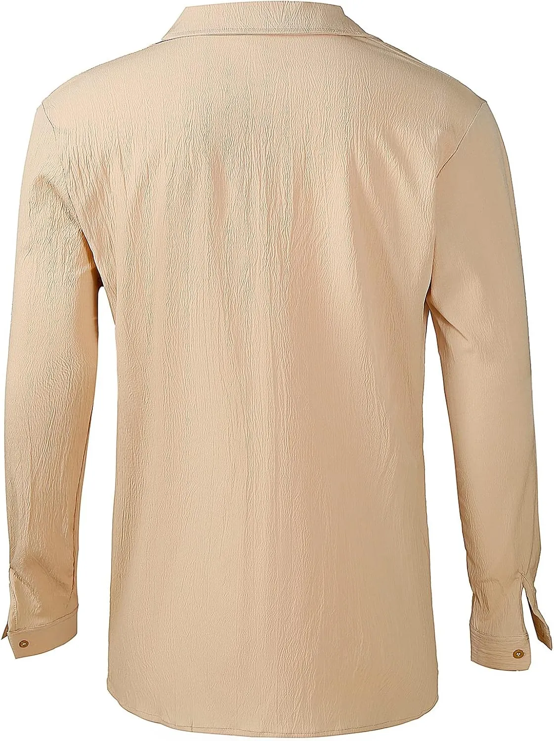 Mens Linen Shirts Big and Tall Oversized Button Down Shirt Long Sleeve Beach Top Baggy Fit Breathable Beach Cardigan