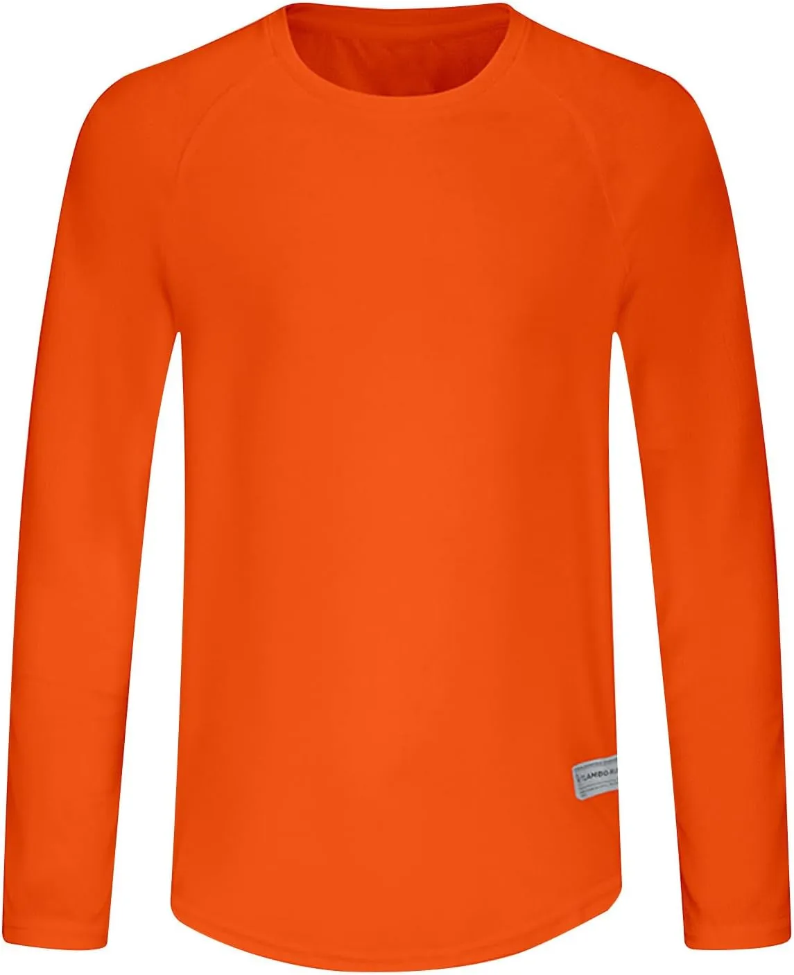 Men's Long Sleeve Pullover Quick Dry UPF 50  UV Swim Sun Shirt Running Fishing Workout Tee Outdoor Training Tops