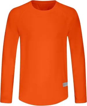 Men's Long Sleeve Pullover Quick Dry UPF 50  UV Swim Sun Shirt Running Fishing Workout Tee Outdoor Training Tops