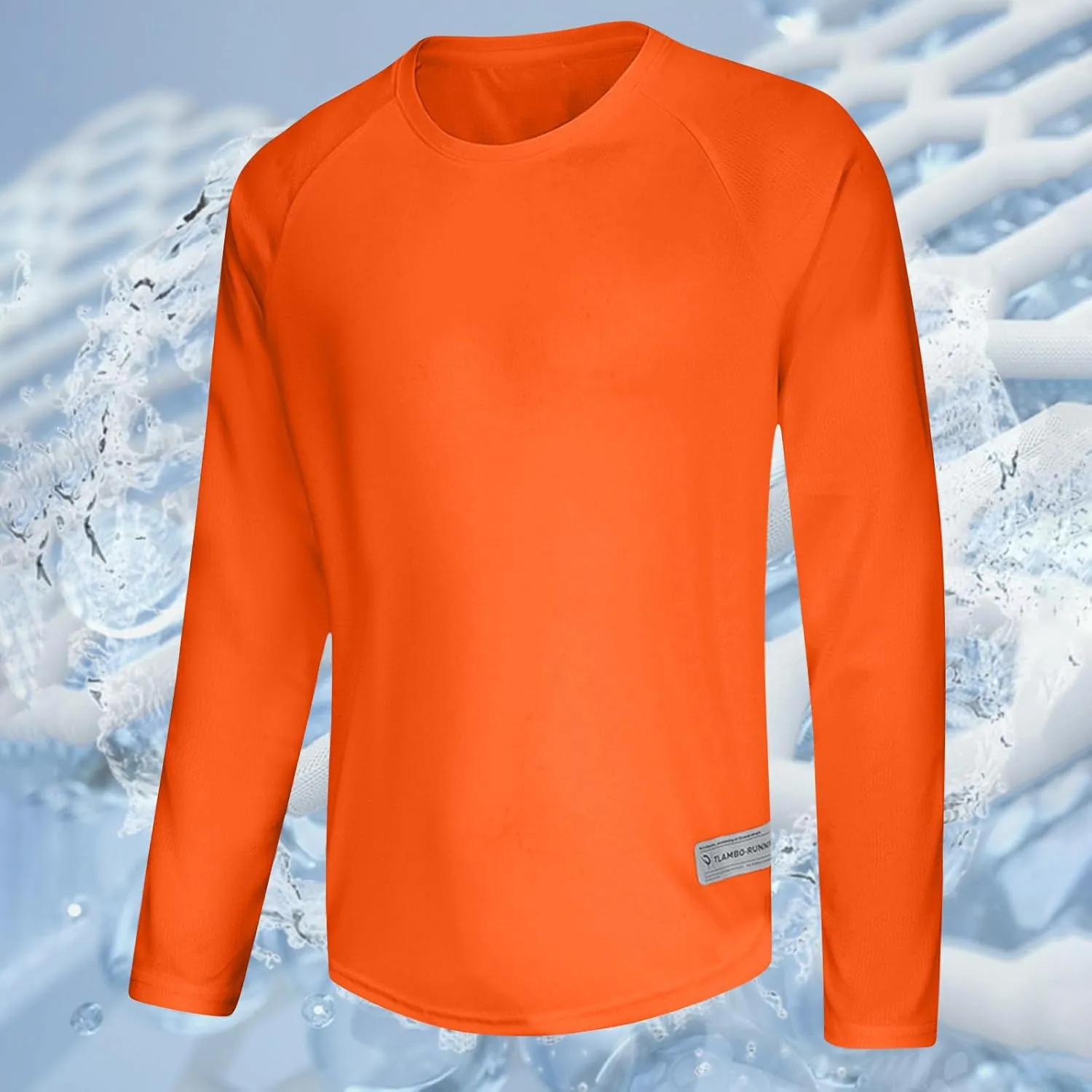 Men's Long Sleeve Pullover Quick Dry UPF 50  UV Swim Sun Shirt Running Fishing Workout Tee Outdoor Training Tops