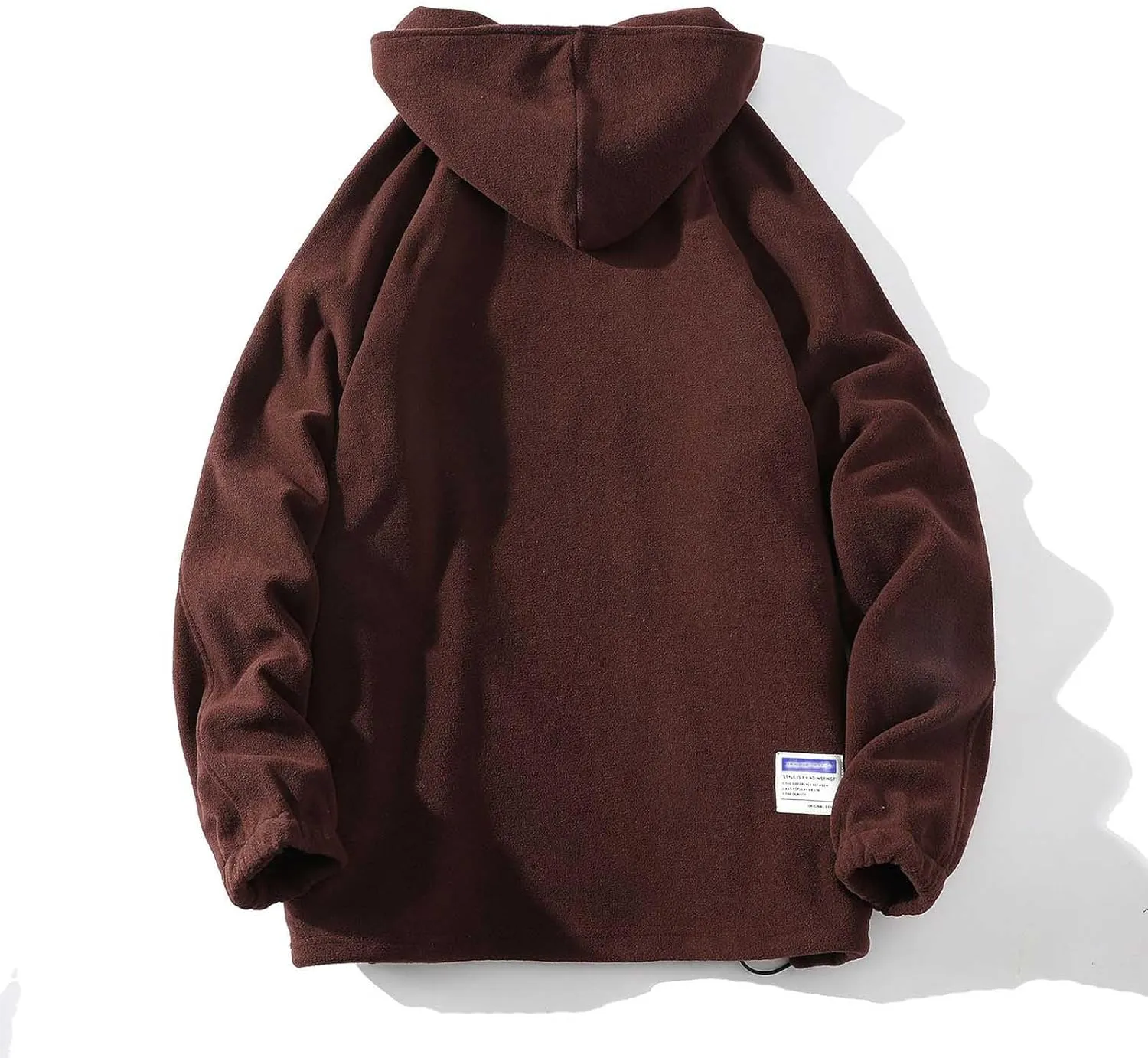 Mens Long Sleeve Shirt Straight Tube Loose Hooded Polar Wool Pullover Sweater Hip Hop Zipper Couple Fuzzy Hoodies