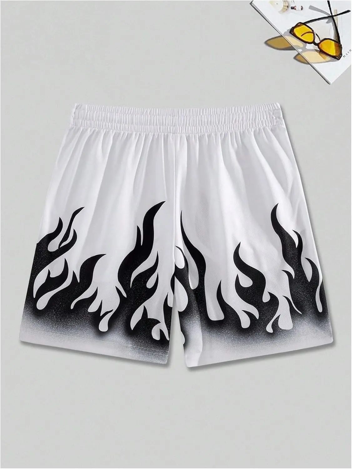 Men's Mesh Graphic Running Shorts Quick Dry Drawstring Drippy Workout Gym Bottoms