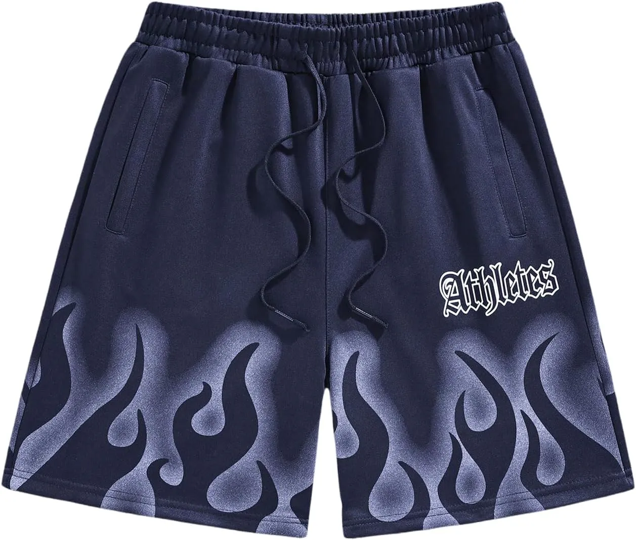Men's Mesh Graphic Running Shorts Quick Dry Drawstring Drippy Workout Gym Bottoms