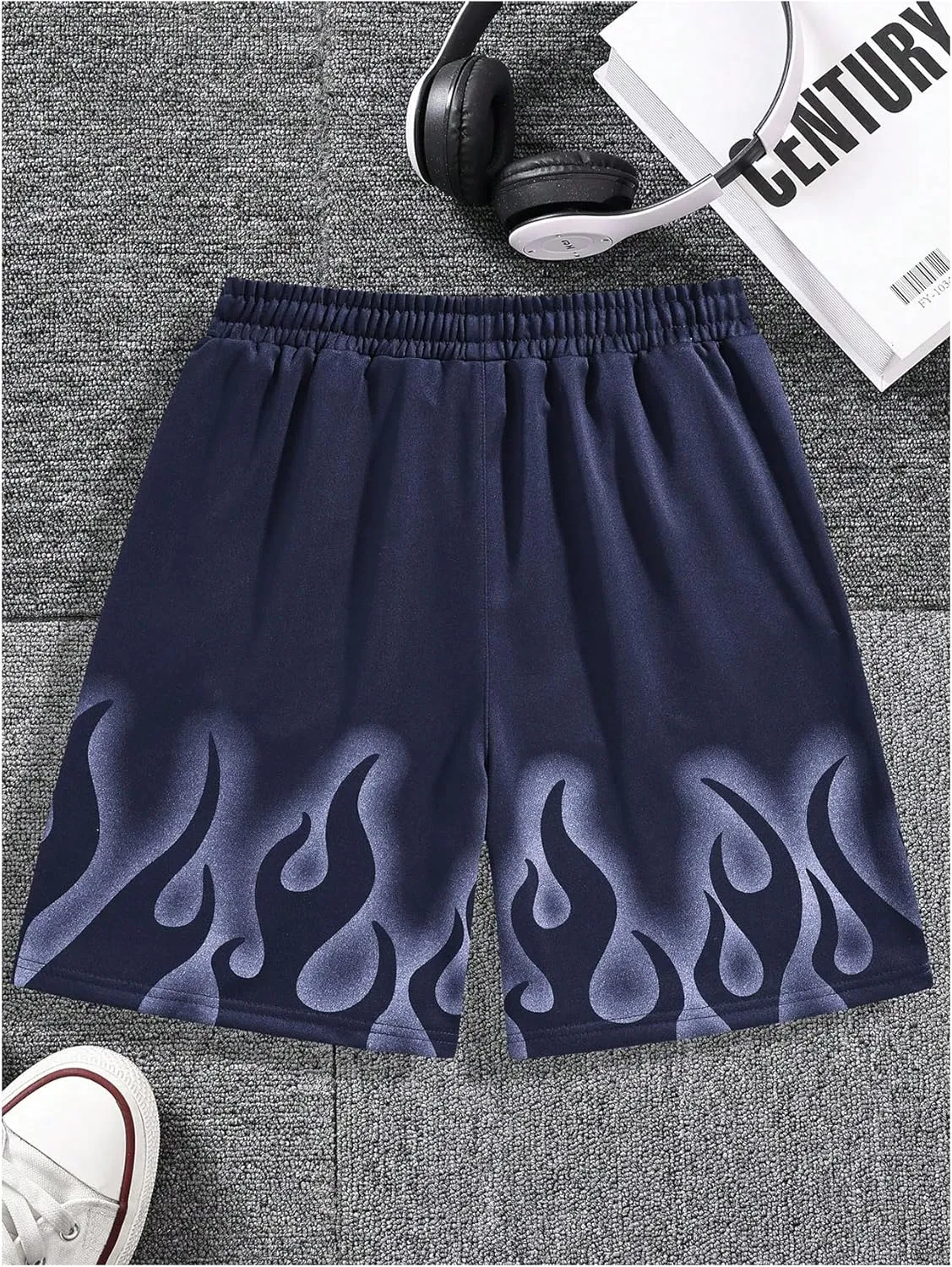 Men's Mesh Graphic Running Shorts Quick Dry Drawstring Drippy Workout Gym Bottoms