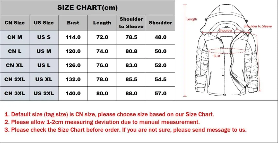 Men's Outdoor Breathable Waterproof Jackets Spring Lining Lightweight Hiking Camping Fishing Coats