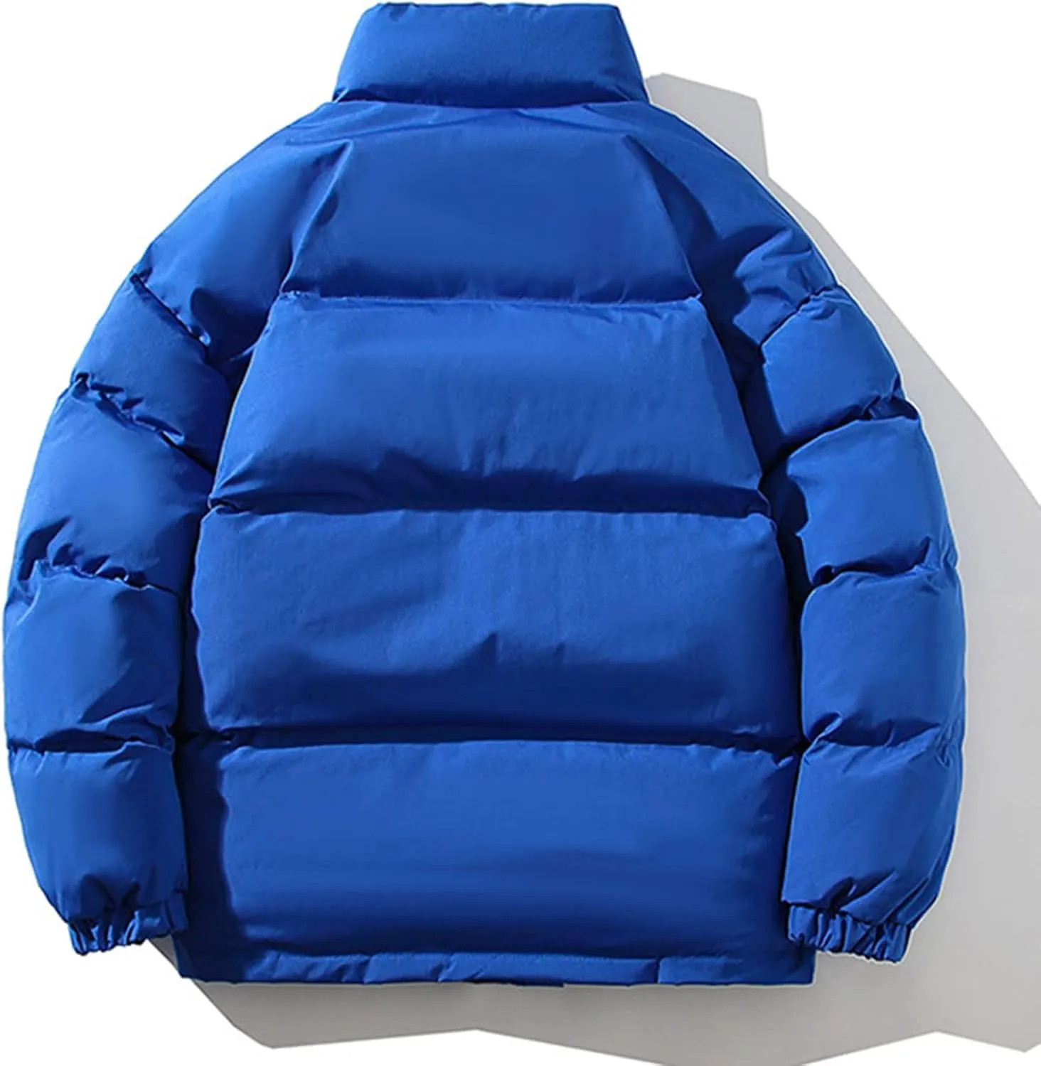 Mens Oversized Puffer Jacket Winter Warm Windproof Down Coat Insulated Thermal Jacket Parka Fashion Solid Outwear