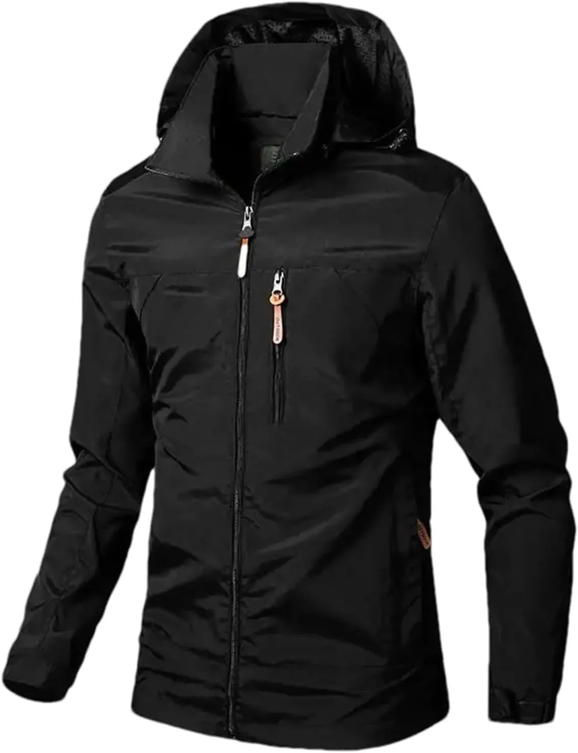 Mens Rain Jacket Lightweight Waterproof Softshell Jackets Sports Casual Windbreaker Raincoat for Travel Hiking Fishing