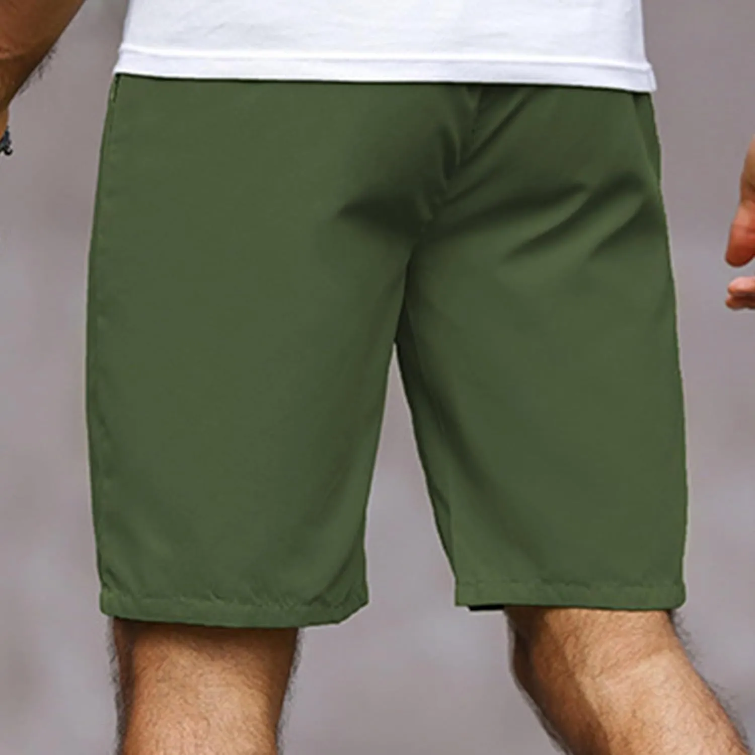 Men's Running Athletic Shorts Summer Casual Straight Leg Drawstring Waist Quick Dry Exercise Workout Shorts