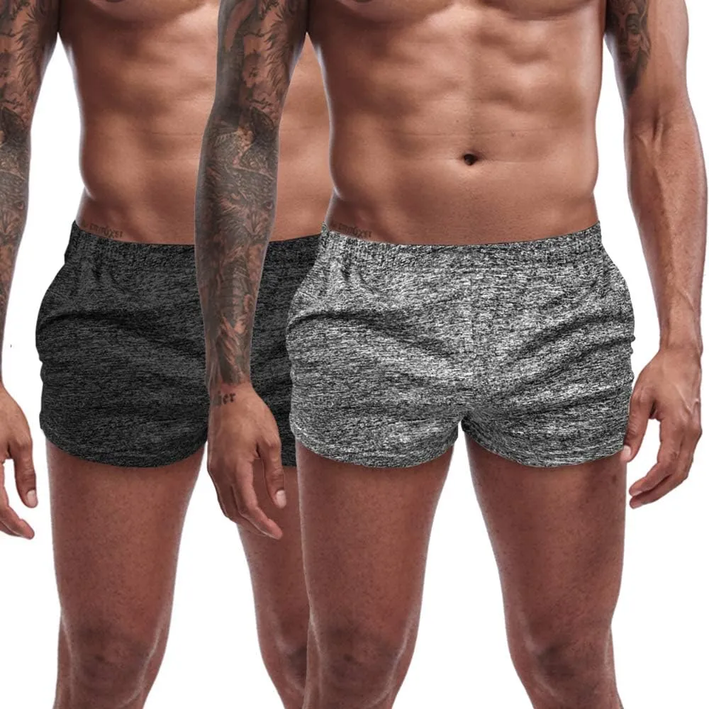 Men's Running Shorts 3 Inch with Pockets Athletics Casual Shorts Quick Dry Bobybuilding
