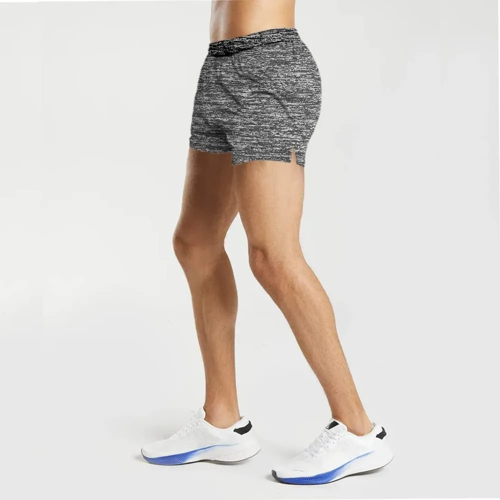 Men's Running Shorts 3 Inch with Pockets Athletics Casual Shorts Quick Dry Bobybuilding