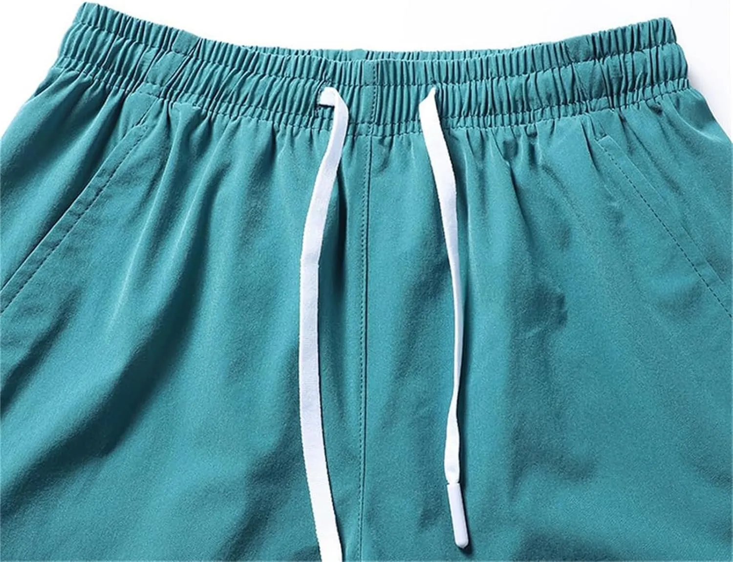 Men's Running Shorts 5 Inch Quick Dry Breathable with Pocket, Summer Elastic Lace-Up Sports Running Shorts