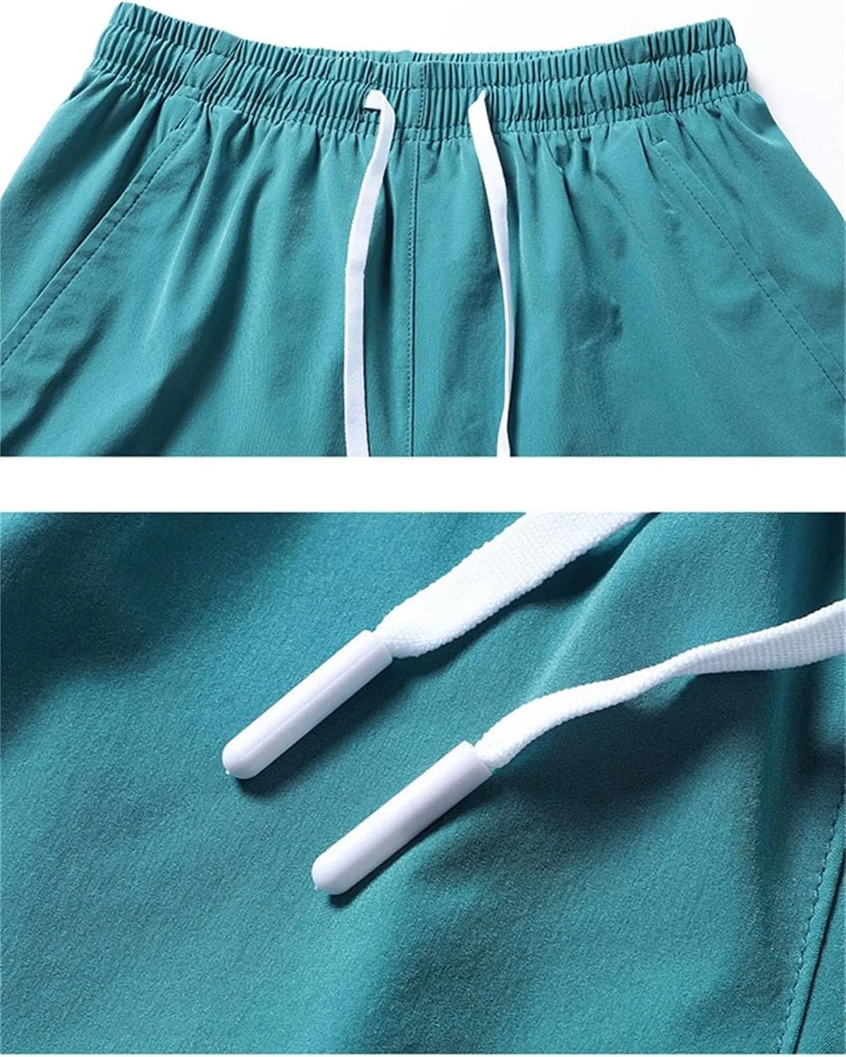 Men's Running Shorts 5 Inch Quick Dry Breathable with Pocket, Summer Elastic Lace-Up Sports Running Shorts