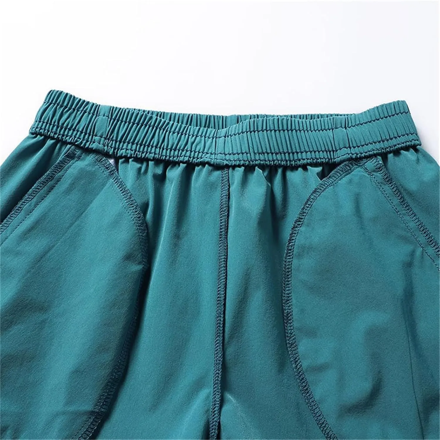 Men's Running Shorts 5 Inch Quick Dry Breathable with Pocket, Summer Elastic Lace-Up Sports Running Shorts
