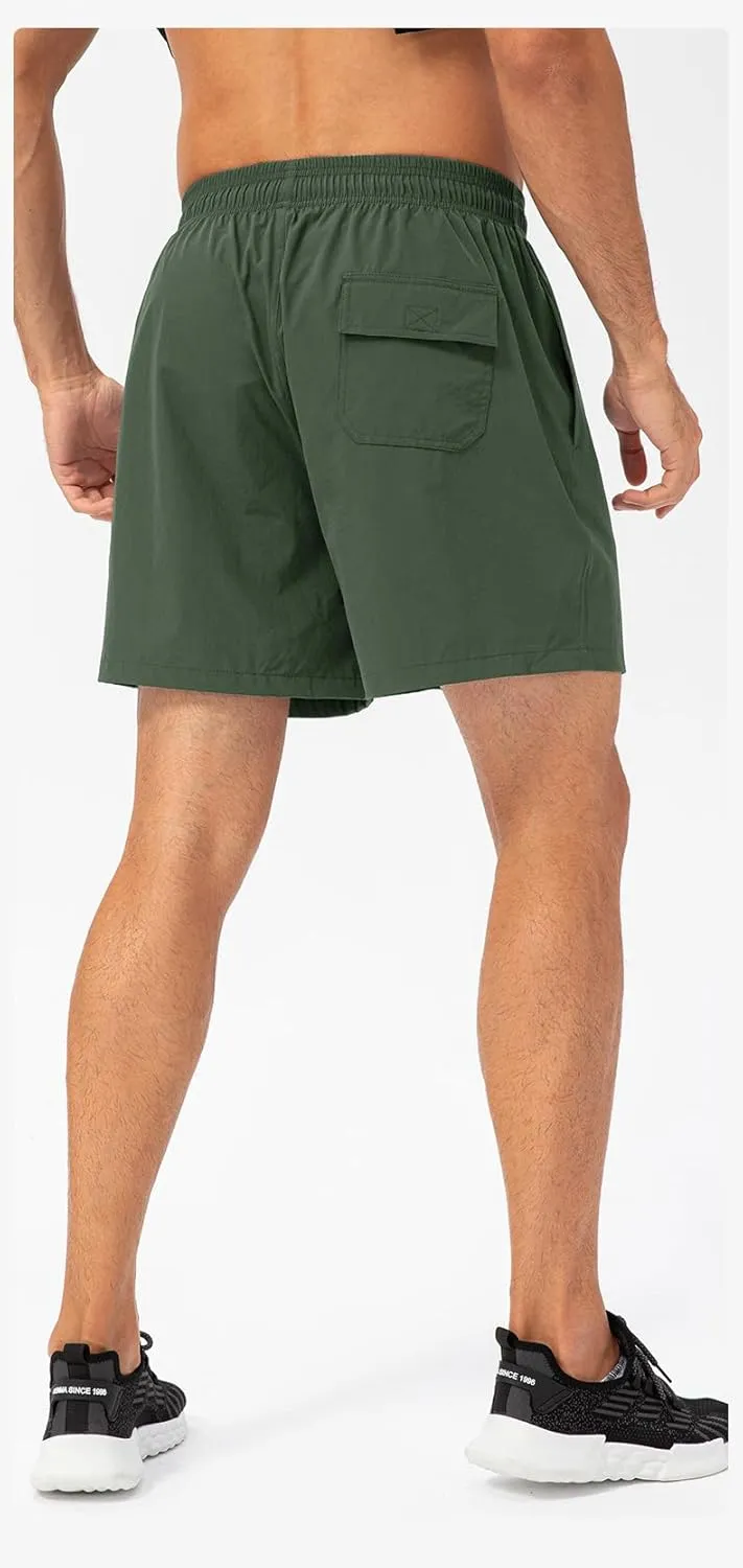 Men's Running Shorts Quick Dry Lightweight Shorts Sports Athletic Gym Shorts with Pockets