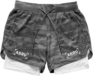 Men's Running Shorts Quick Dry Lightweight Training Gym Shorts with Zipper Pockets