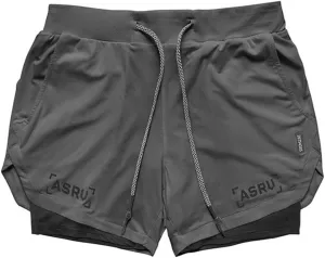 Men's Running Shorts Quick Dry Lightweight Training Gym Shorts with Zipper Pockets