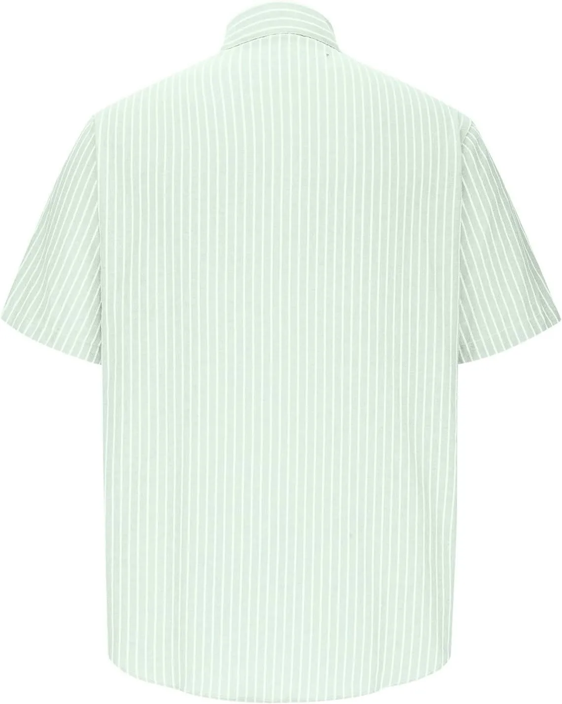 Mens Summer Short Sleeve Beach Shirt Button Down Cardigan Light Weight Casual Vacation Tops Striped Hawaiian Shirt