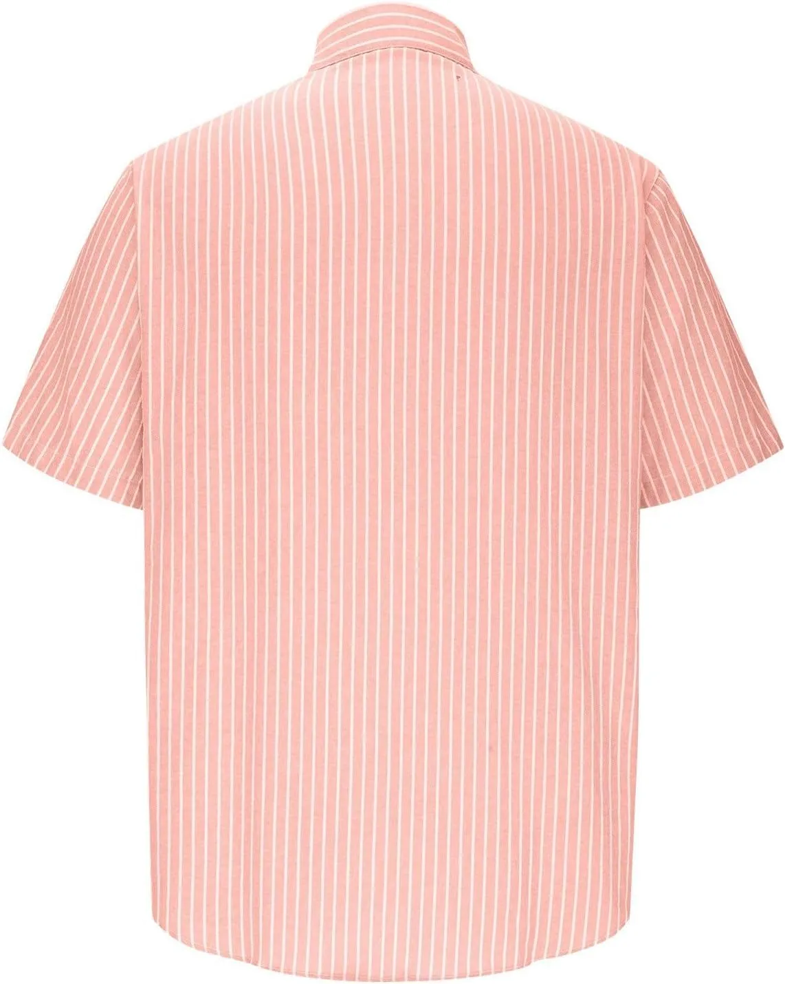 Mens Summer Short Sleeve Beach Shirt Button Down Cardigan Light Weight Casual Vacation Tops Striped Hawaiian Shirt