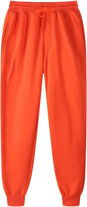 Mens Sweatpants Elastic Open Bottom Athletic Drawstring Joggers Big and Tall Straight Leg Gym Pants with Pockets