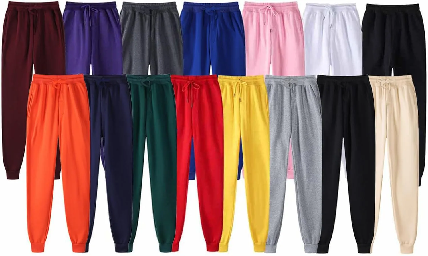 Mens Sweatpants Elastic Open Bottom Athletic Drawstring Joggers Big and Tall Straight Leg Gym Pants with Pockets
