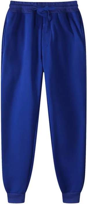 Mens Sweatpants Elastic Open Bottom Athletic Drawstring Joggers Big and Tall Straight Leg Gym Pants with Pockets