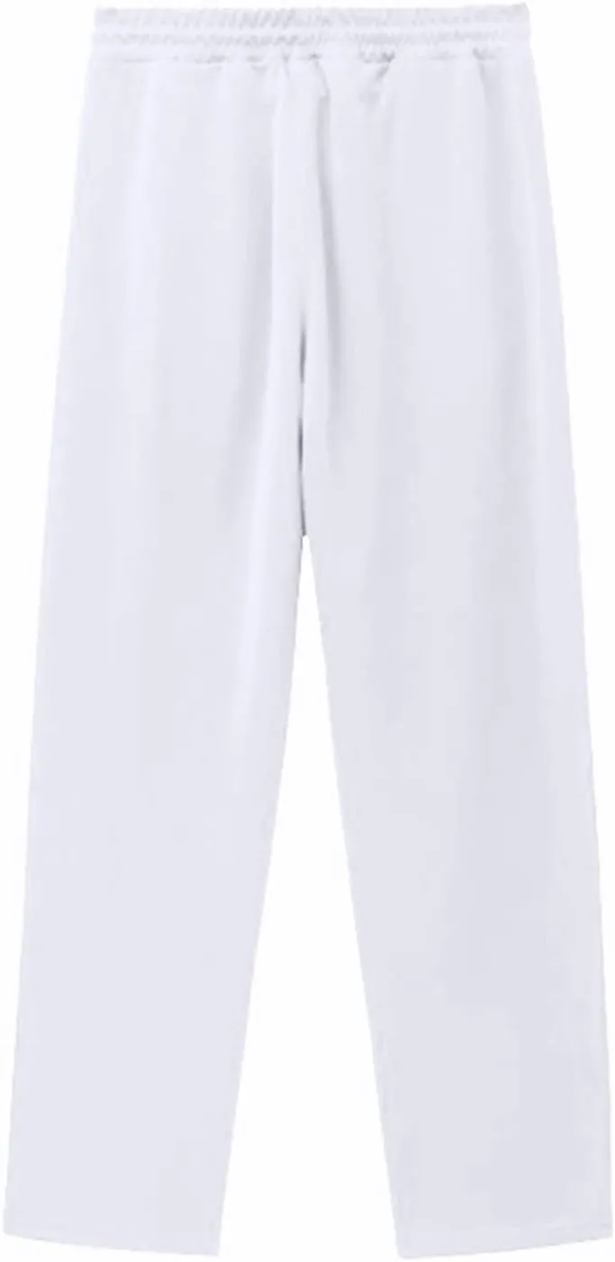 Mens Sweatpants Side Button Workout Pants Open Button Casual Straight Leg Trousers Drawstring Elastic Waist Gym Pants