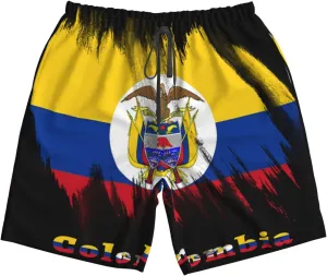 Men's Swim Trunks Beach Shorts Drawstring Quick Dry Running Shorts with Pockets
