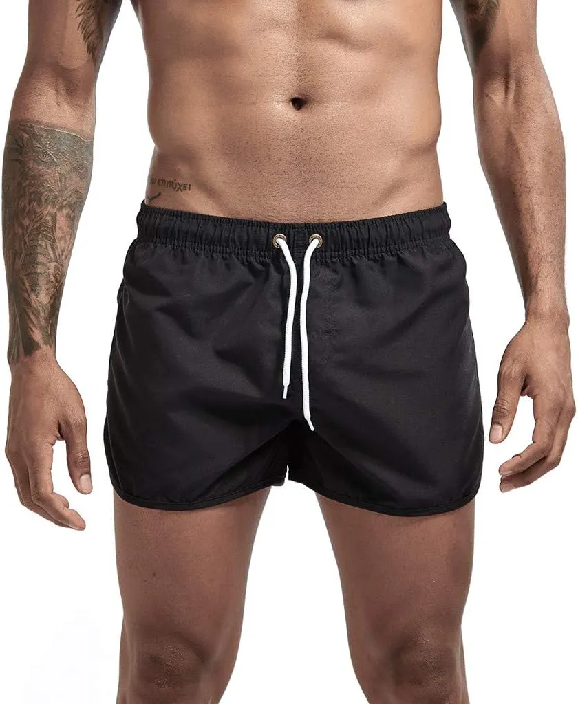 Mens Swim Trunks Shorts Casual Lightweight Drawstring Short Swim Trunks for Men Bathing Suit Boardshorts Mens Boys